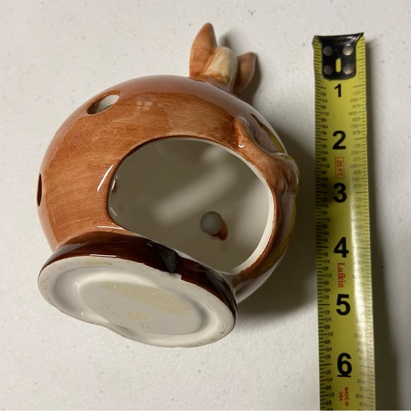 Cartoon Vtg Brown Horse Tea Light Holder Ceramic Folk art Equestrian Home Candle - Picture 5 of 14